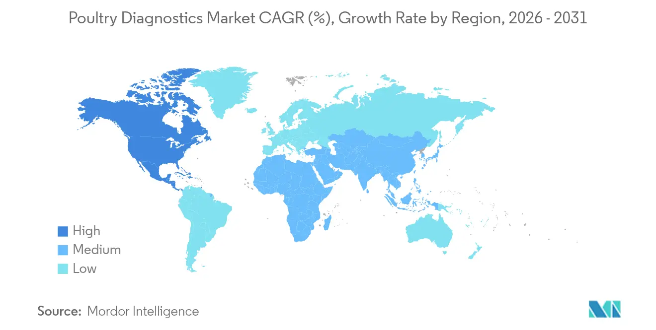 Poultry Diagnostics Market CAGR (%), Growth Rate by Region