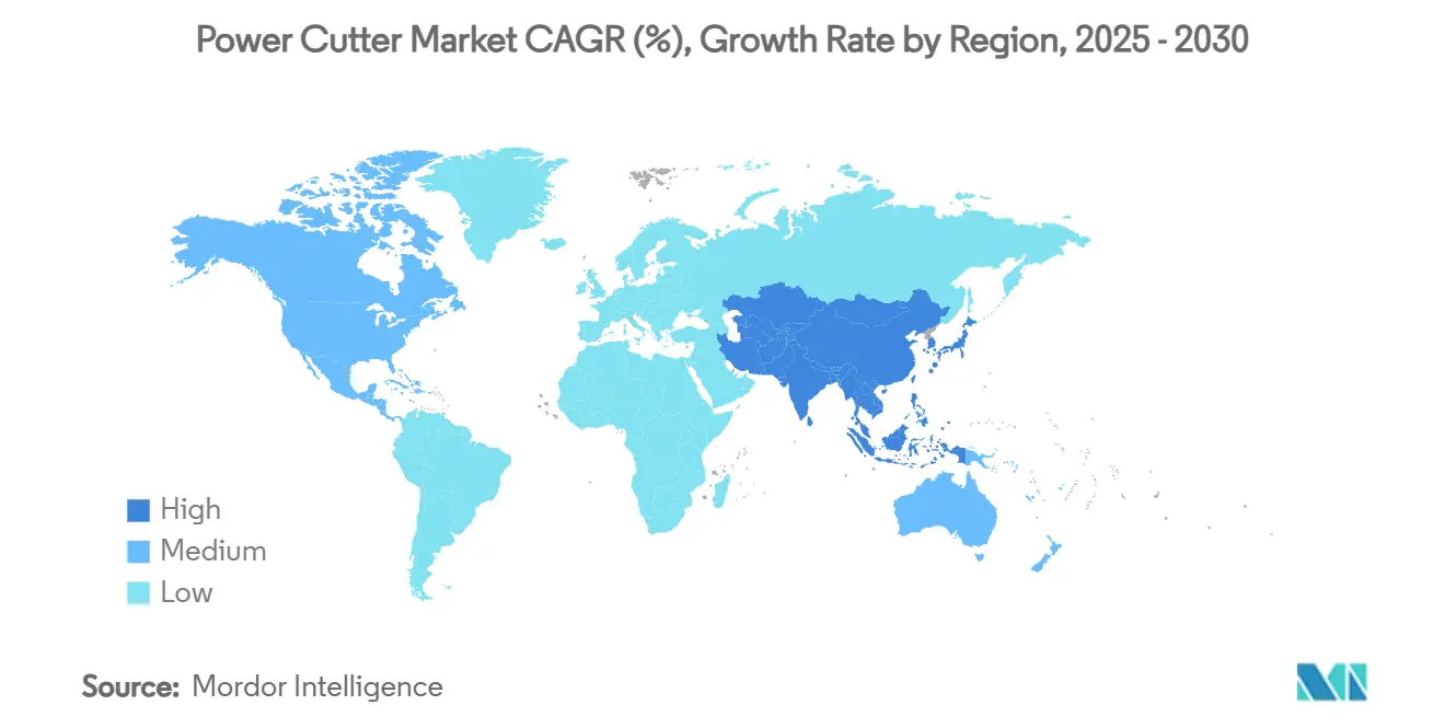 파워 커터 바카라사이트 가입 CAGR(%), 지역별 성장률