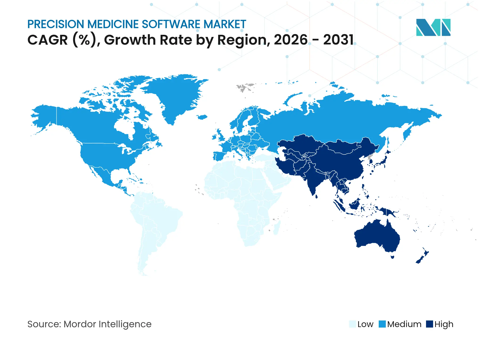 Precision Medicine Software Market CAGR (%), Growth Rate by Region