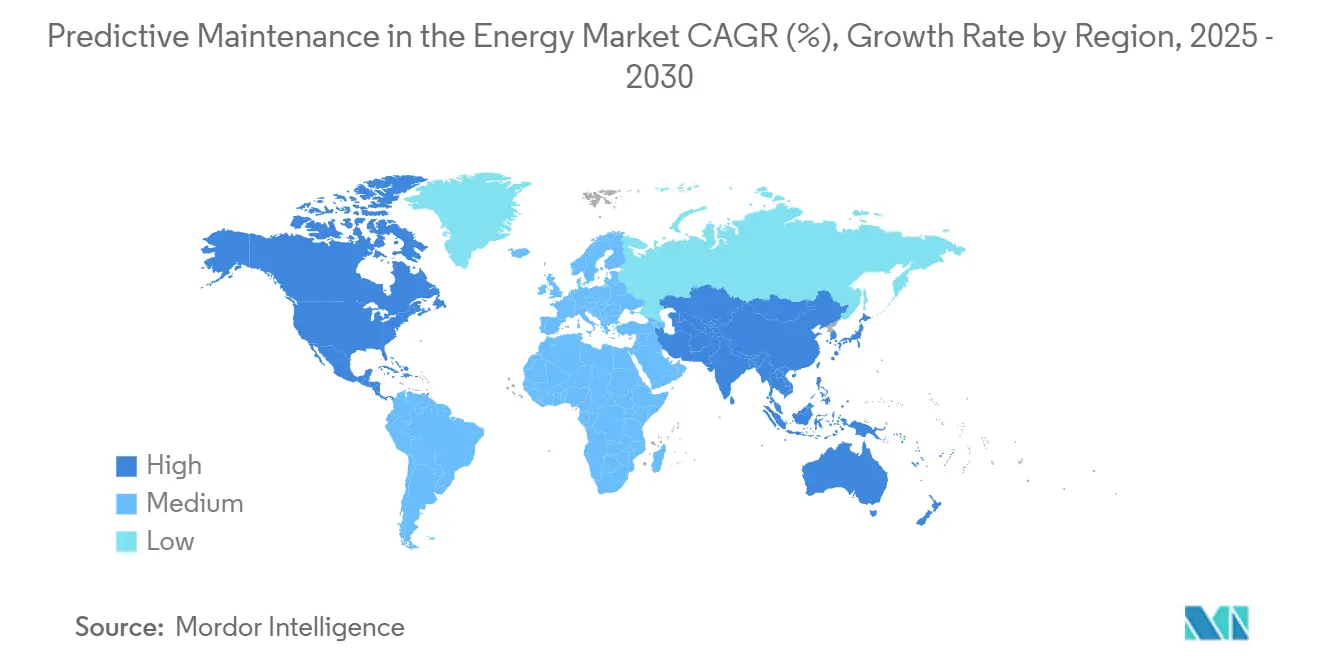 Predictive Maintenance in the Energy Market CAGR (%), Growth Rate by Region
