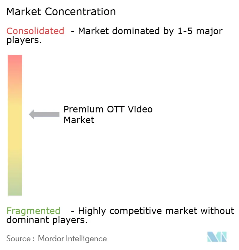 Concentración del Mercado de Video OTT Premium