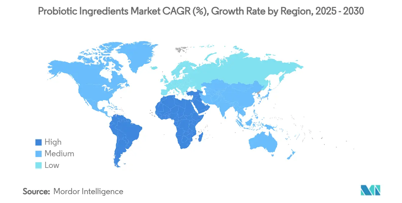 Probiotic Ingredients Market CAGR (%), Growth Rate by Region