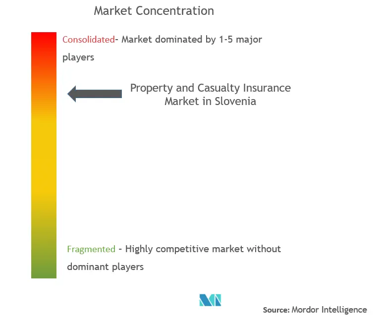 Slovenia Property And Casualty Insurance Market Concentration