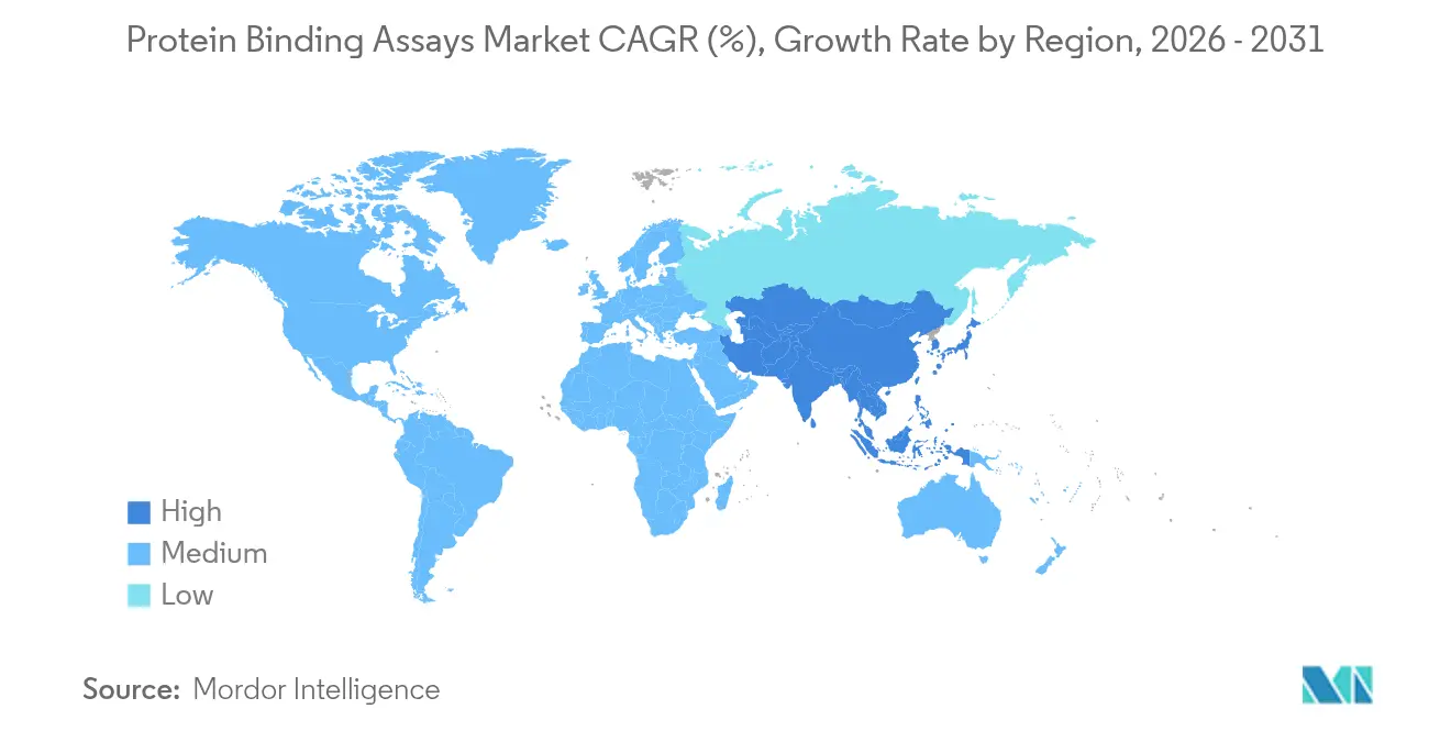 Protein Binding Assays Market CAGR (%), Growth Rate by Region