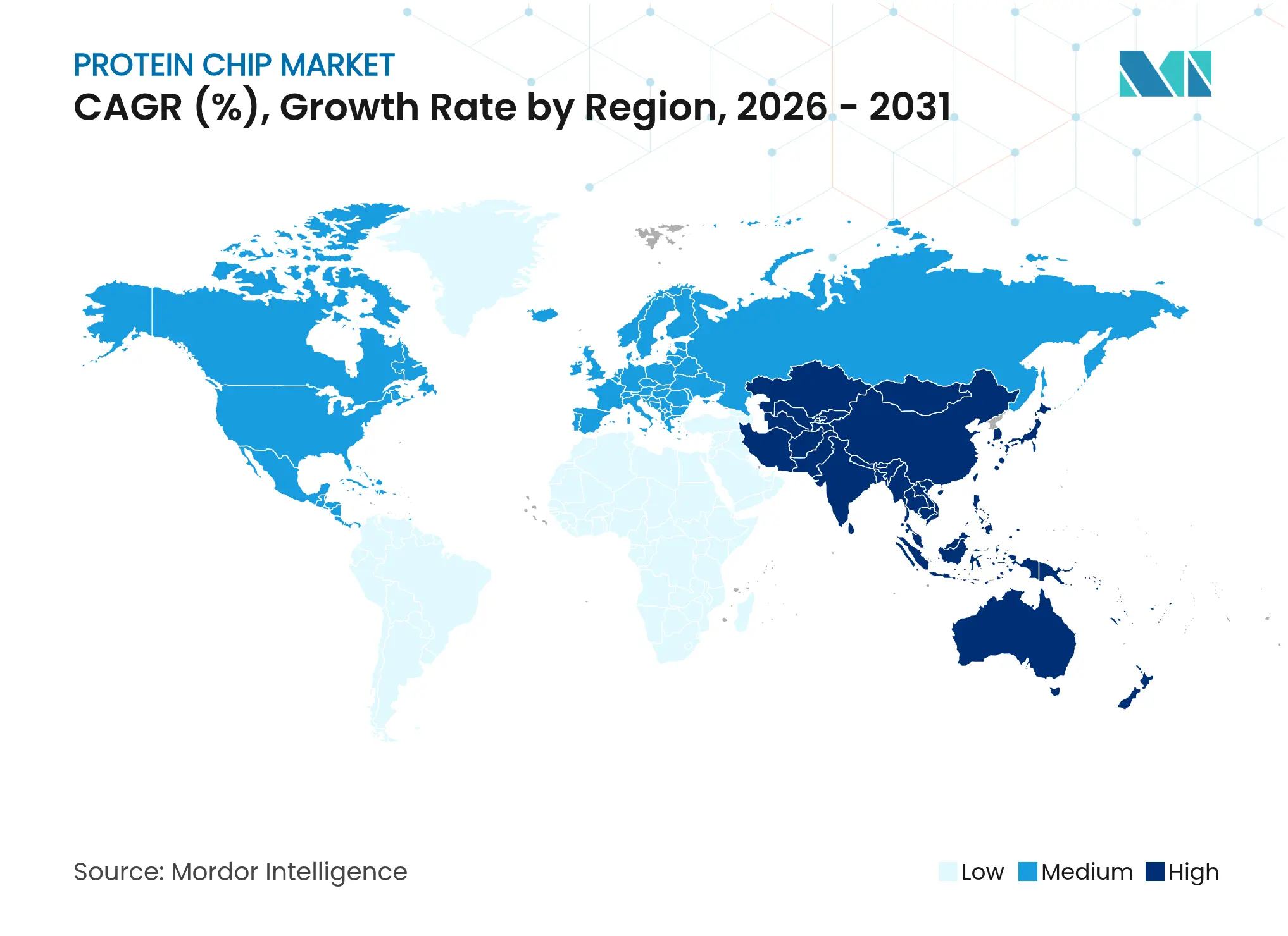 Protein Chip Market CAGR (%), Growth Rate by Region