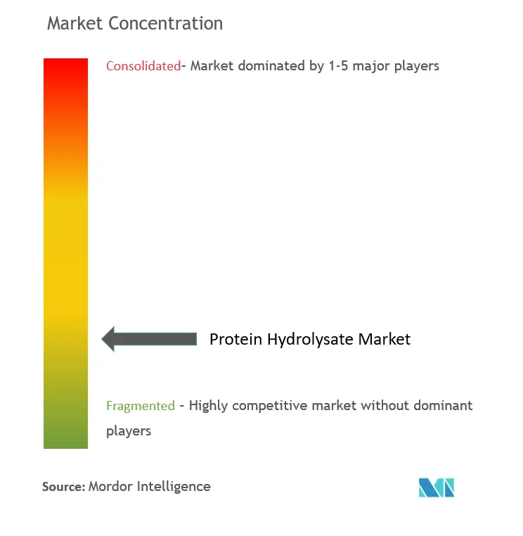 Hydrolysat de protéinesConcentration du marché