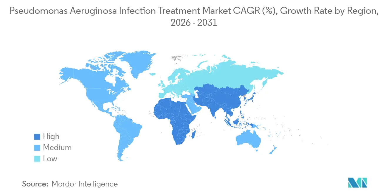 Pseudomonas Aeruginosa Infection Treatment Market CAGR (%), Growth Rate by Region