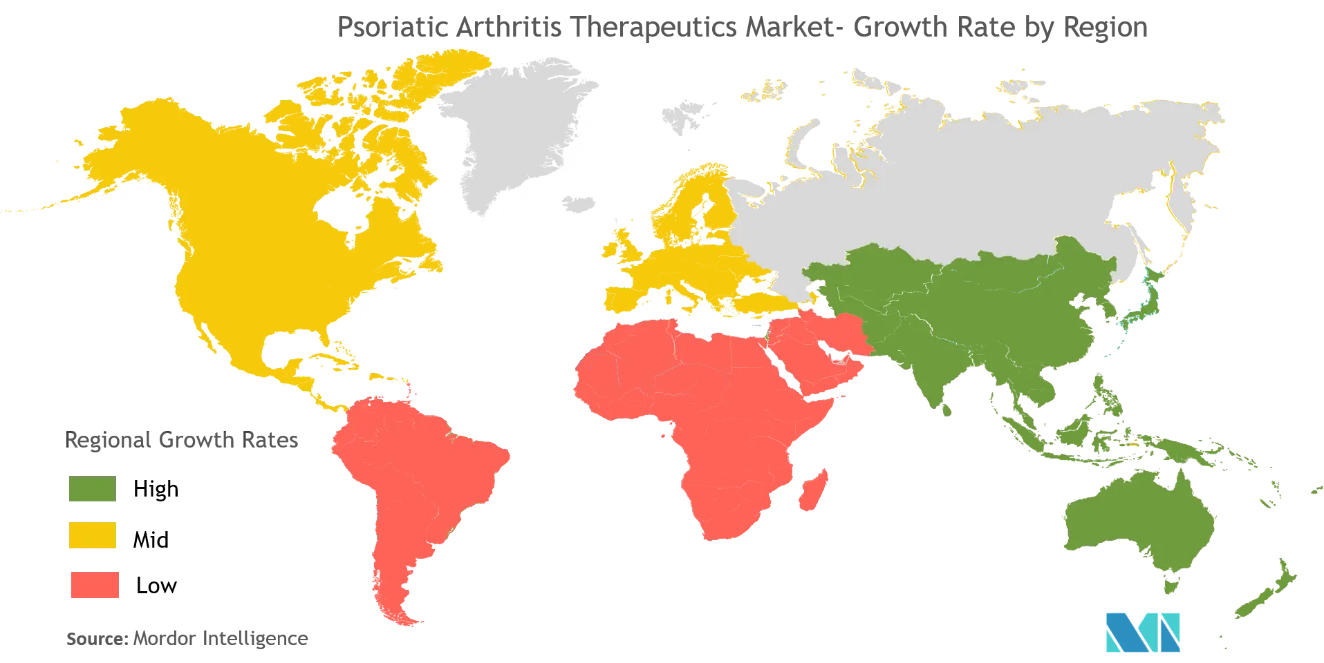 Psoriatic Arthritis Therapeutics Market Growth by Region
