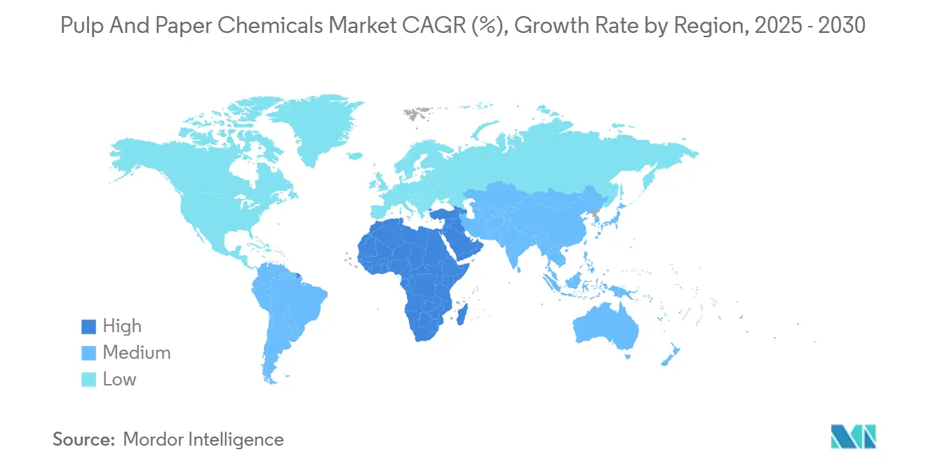 Pulp And Paper Chemicals Market CAGR (%), Growth Rate by Region
