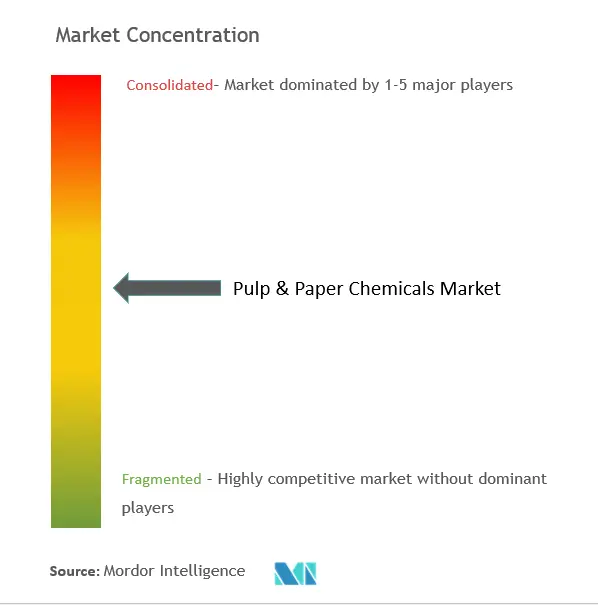 パルプ・製紙用化学品市場の集中度