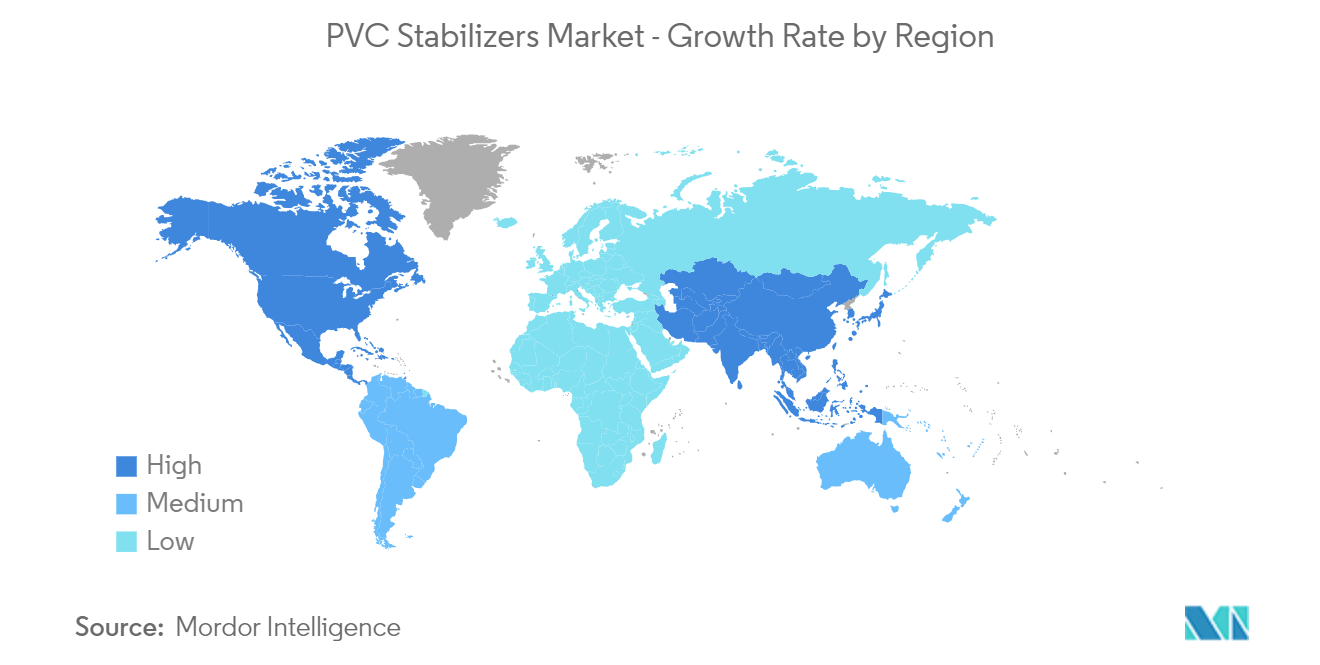PVC Stabilizers Market - Growth Rate by Region