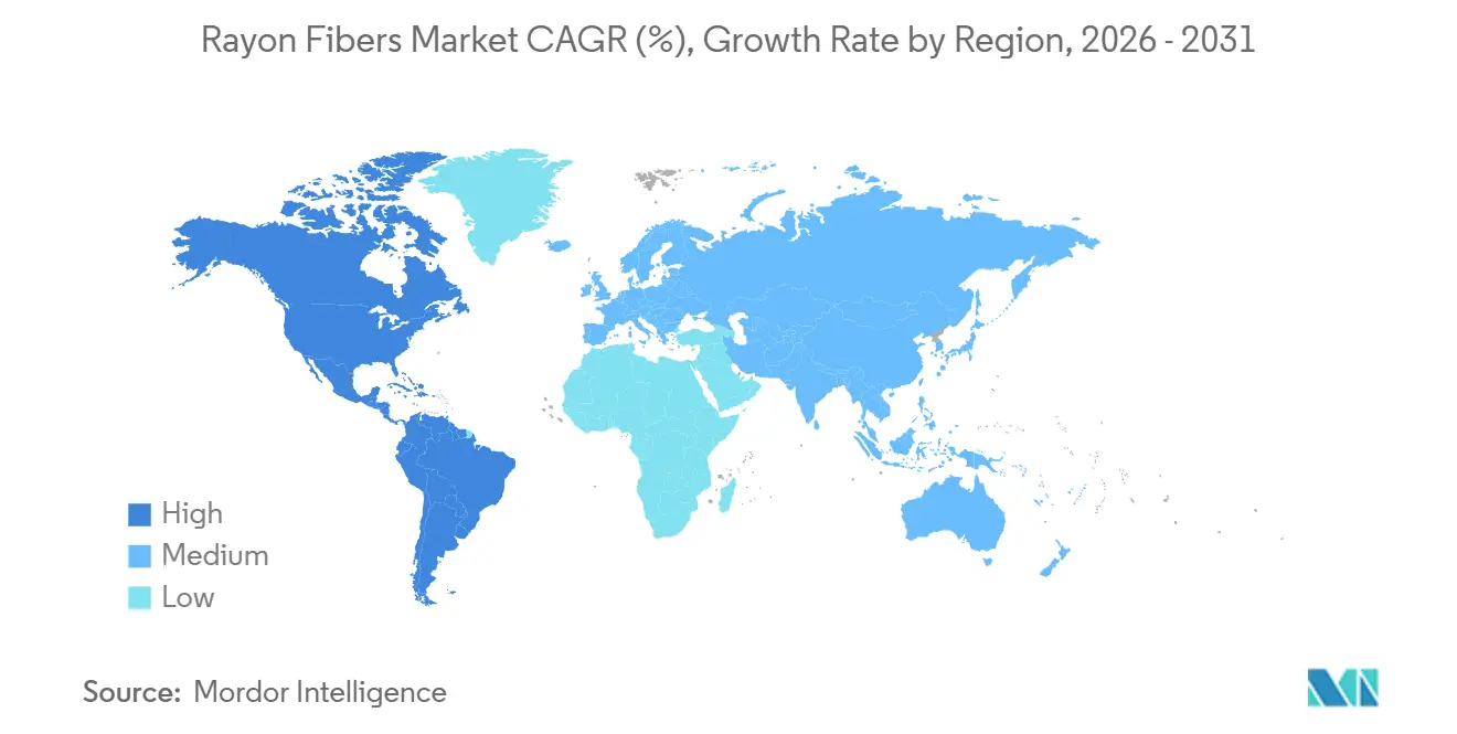 Rayon Fibers Market Growth Rate by Region