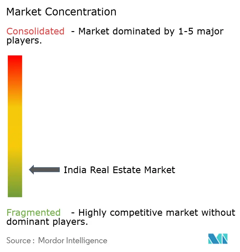Real Estate Industry in India Market Concentration