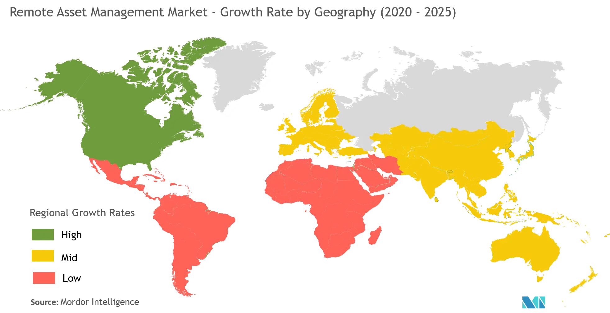 Mercado Gestão remota de ativos taxa de crescimento por geografia (2020-2025)