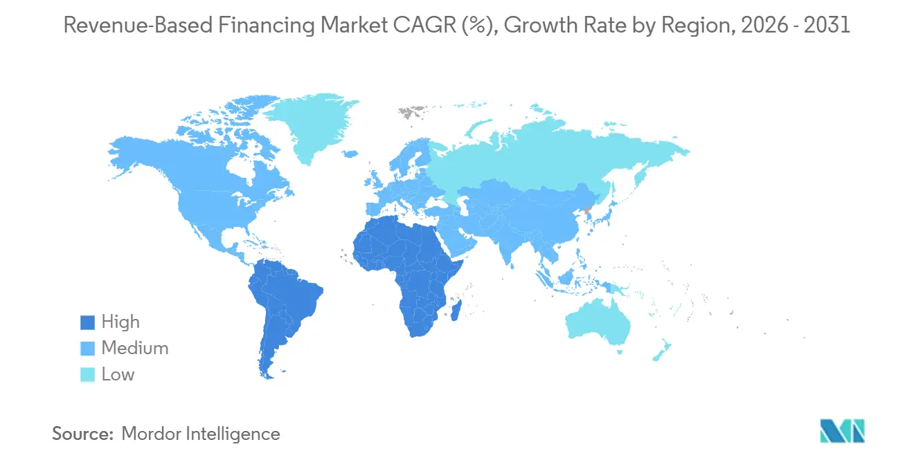 Revenue-Based Financing Market Growth Rate by Region