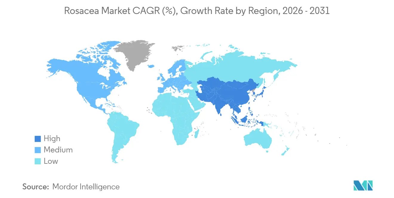 Rosacea Market CAGR (%), Growth Rate by Region
