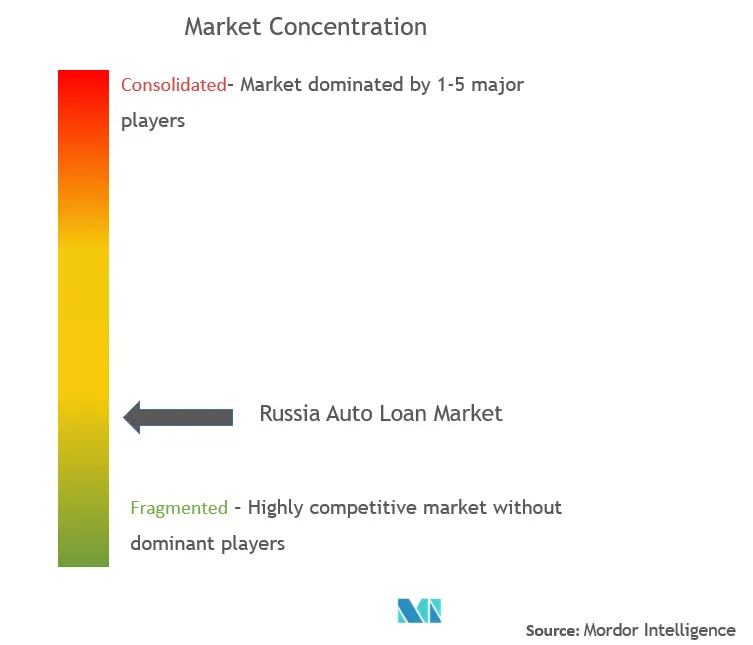 러시아 자동차 대출 시장 집중도