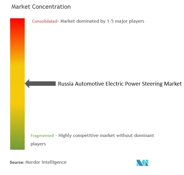 Marktkonzentration für elektrische Servolenkungen in Russland