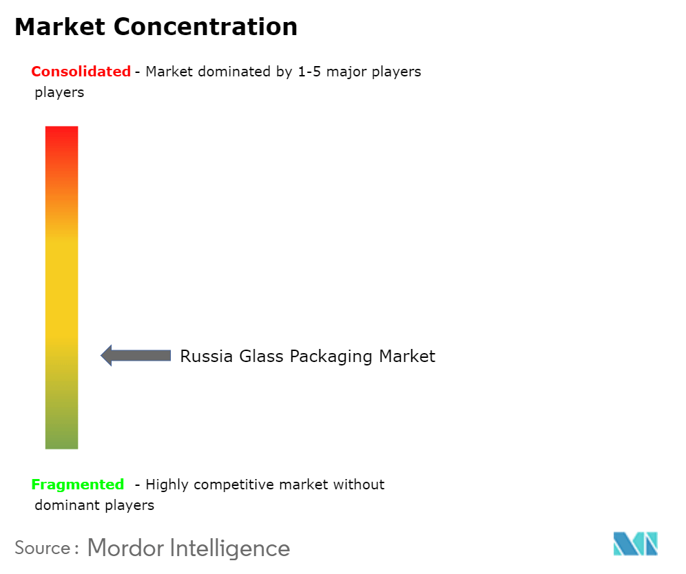 Russia Glass Packaging Market Concentration