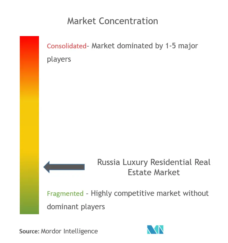 Russia Luxury Residential Real Estate Market - Market Concentration