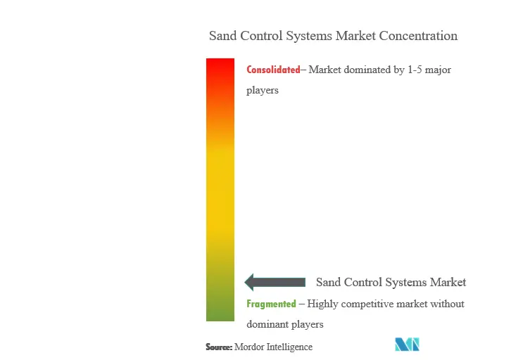 Marktkonzentration für Sandkontrollsysteme