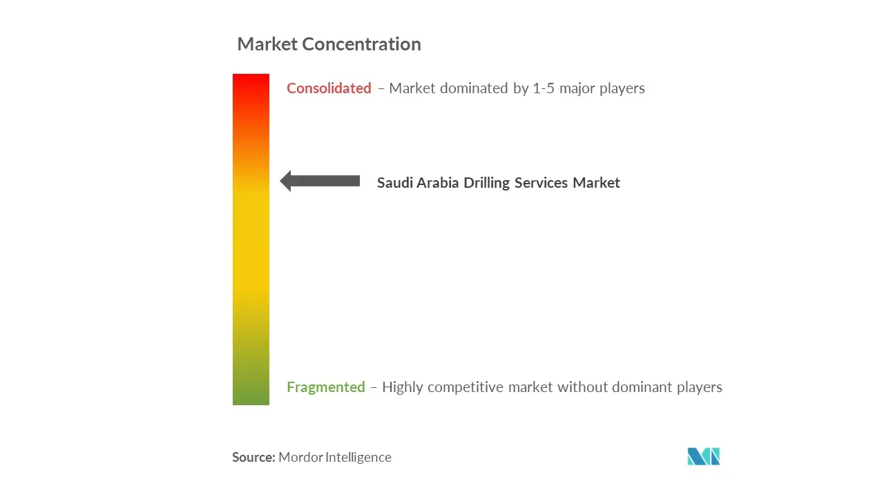サウジアラビアの掘削サービス市場の集中