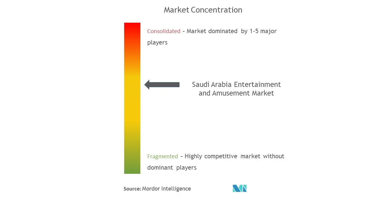 Концентрация рынка развлечений и развлечений Саудовской Аравии