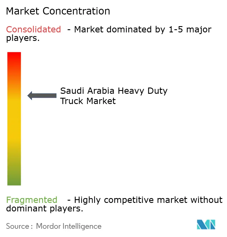 Saudi Arabia Heavy Duty Truck Market Concentration