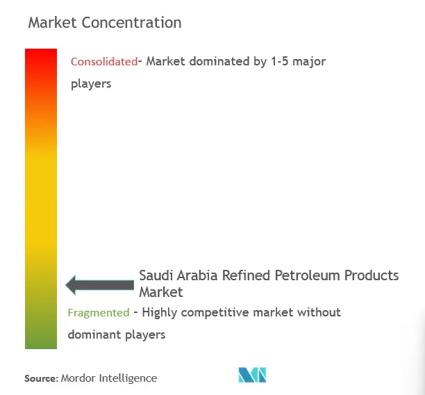 Saudi Arabia Refined Petroleum Products Market  Concentration