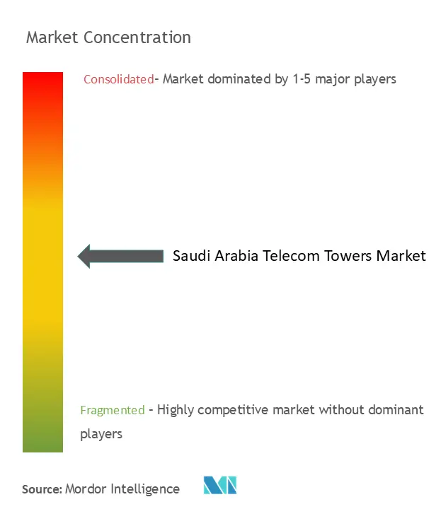 Saudi Arabia Telecom Towers Market Concentration