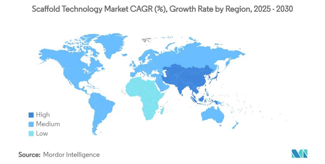Scaffold Technology Market CAGR (%), Growth Rate by Region