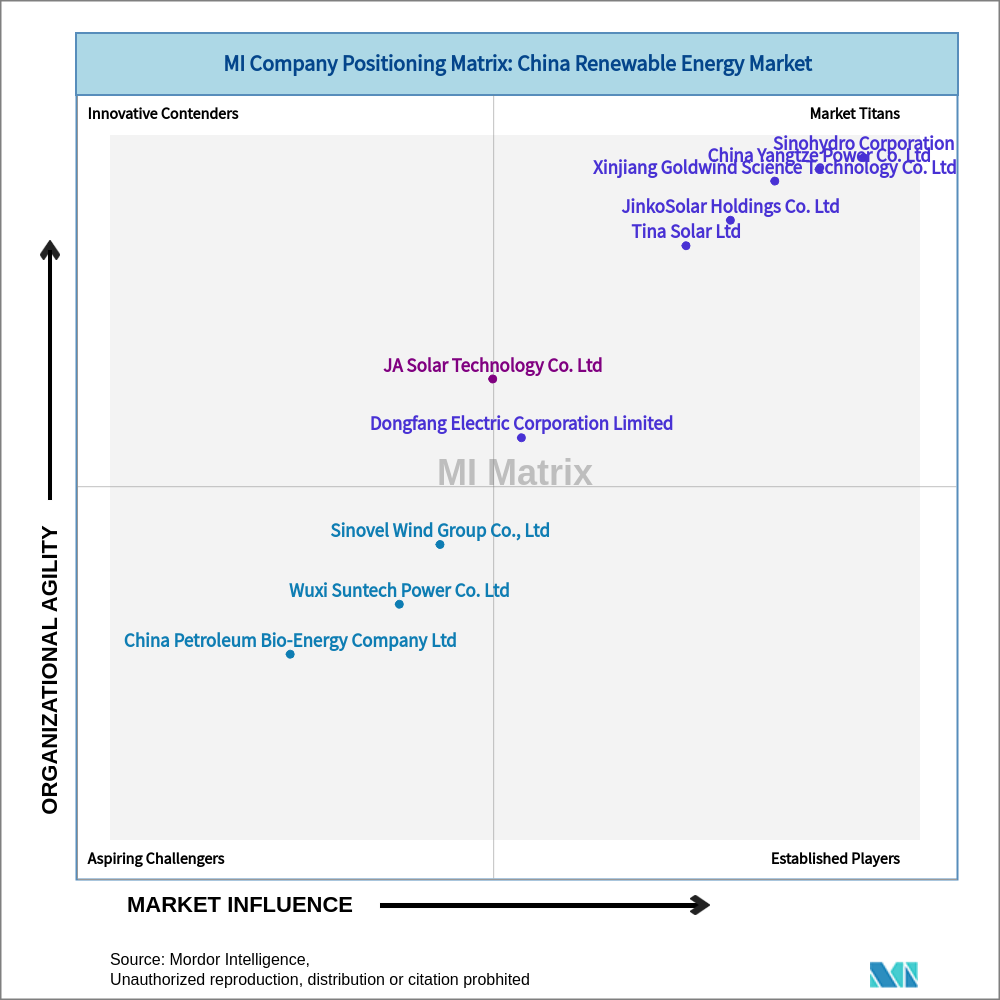 Matrix of China Renewable Energy Market