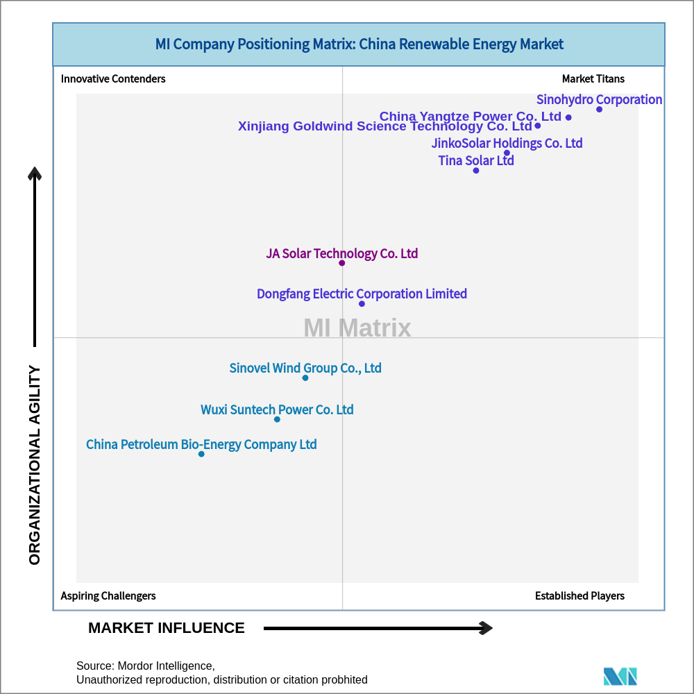 Matrix of China Renewable Energy Market