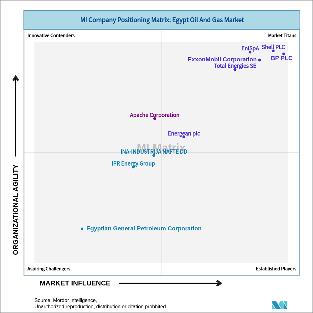 Matrix of Egypt Oil And Gas Market