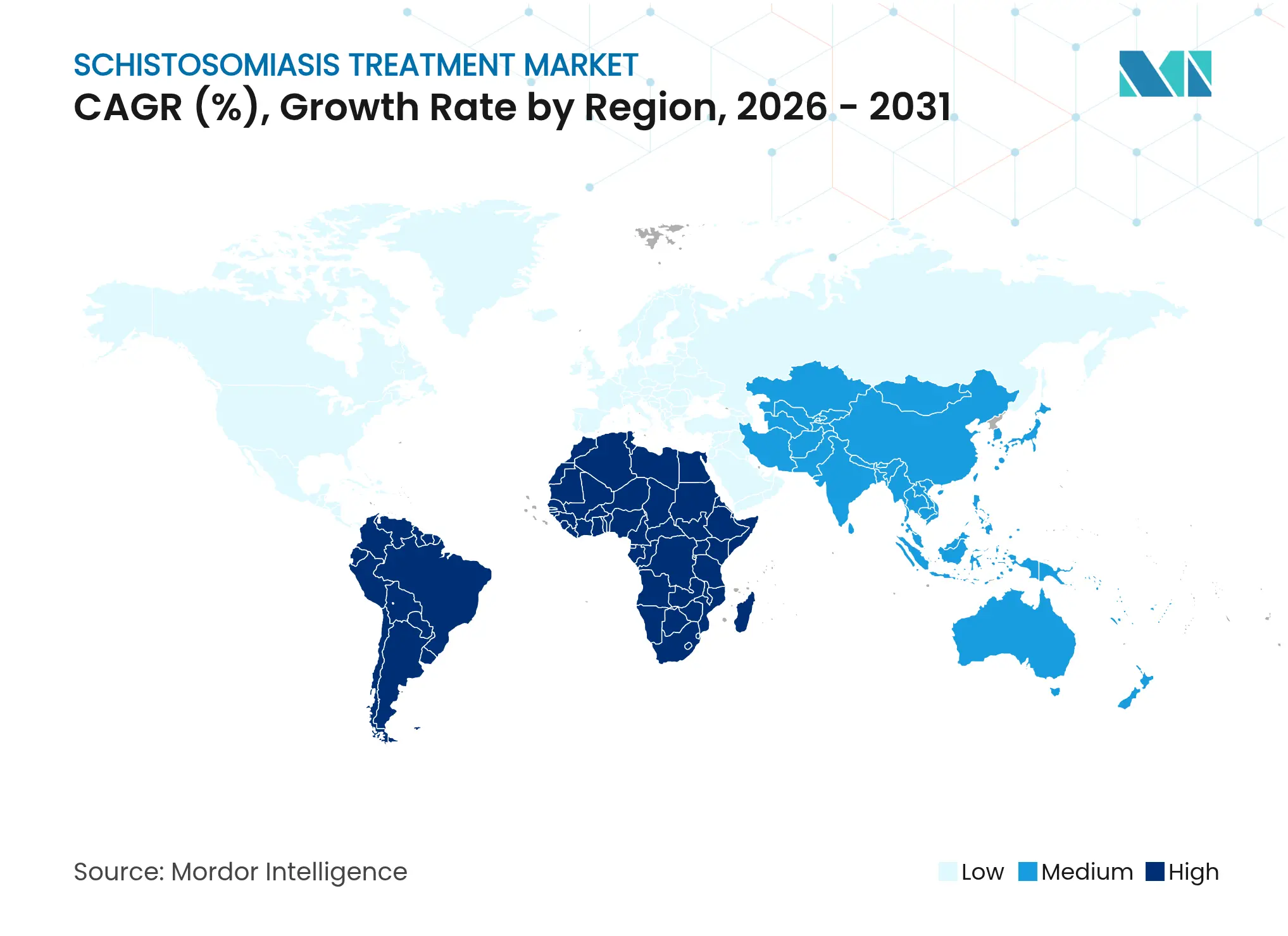 Schistosomiasis Treatment Market CAGR (%), Growth Rate by Region