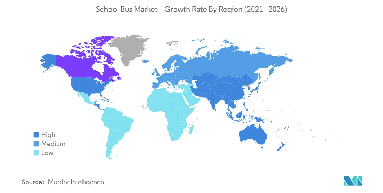 School Bus Market Growth Rate By Region