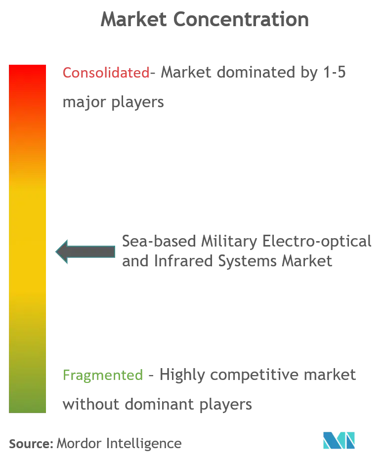 Sistemas militares electroópticos e infrarrojos basados ​​en el marConcentración del Mercado