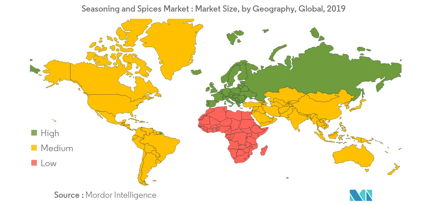  Seasoning and Spices Market Growth by Region