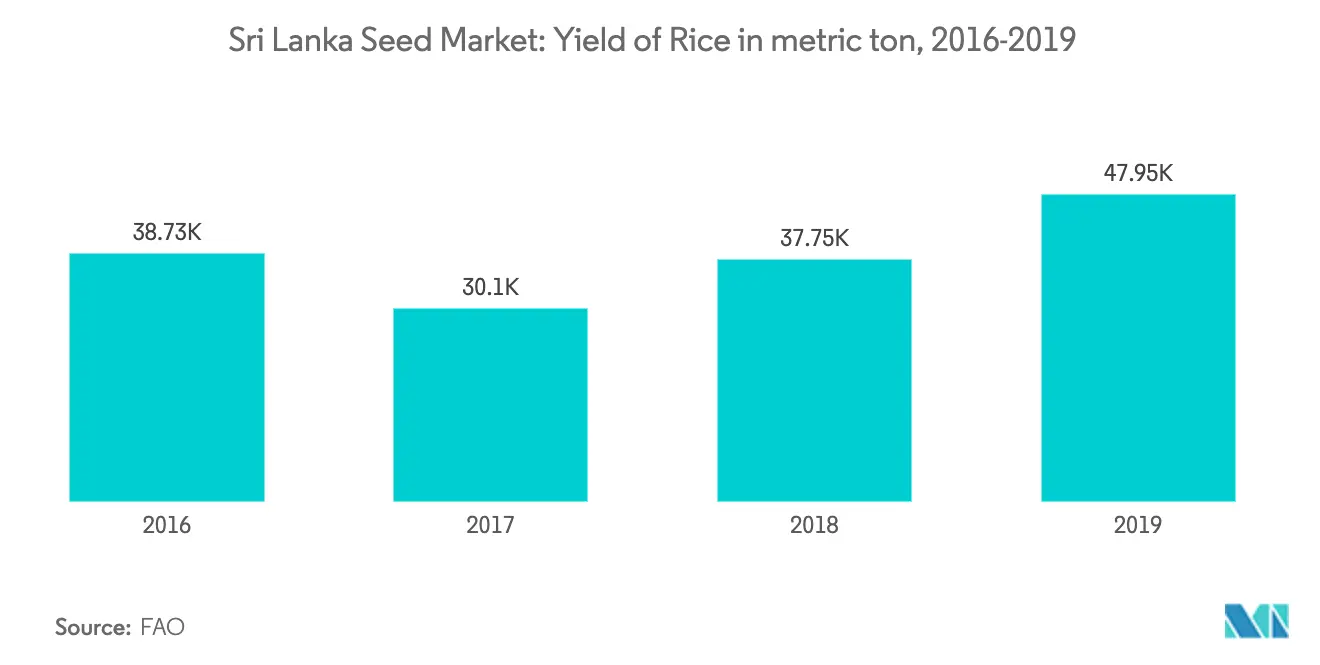 rice yield in Sri Lanka