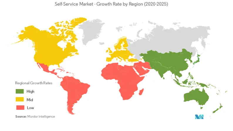 Self-Service Market Growth Rate By Region