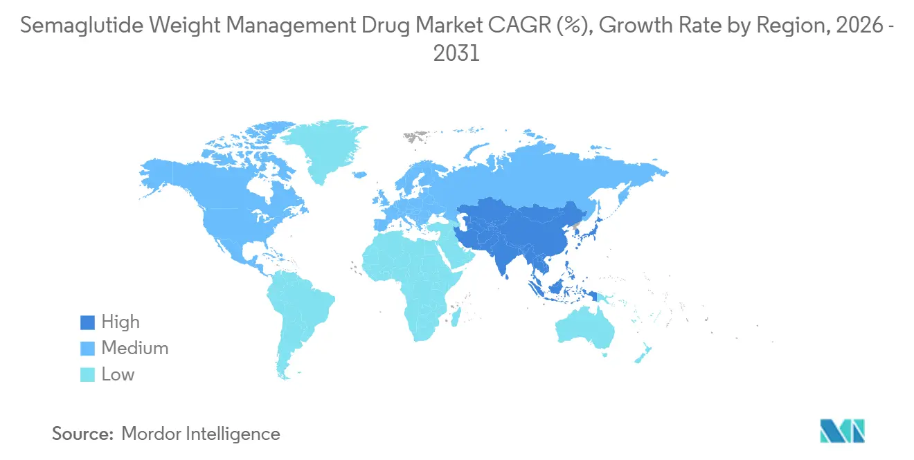 Semaglutide Weight Management Drug Market Growth Rate by Region
