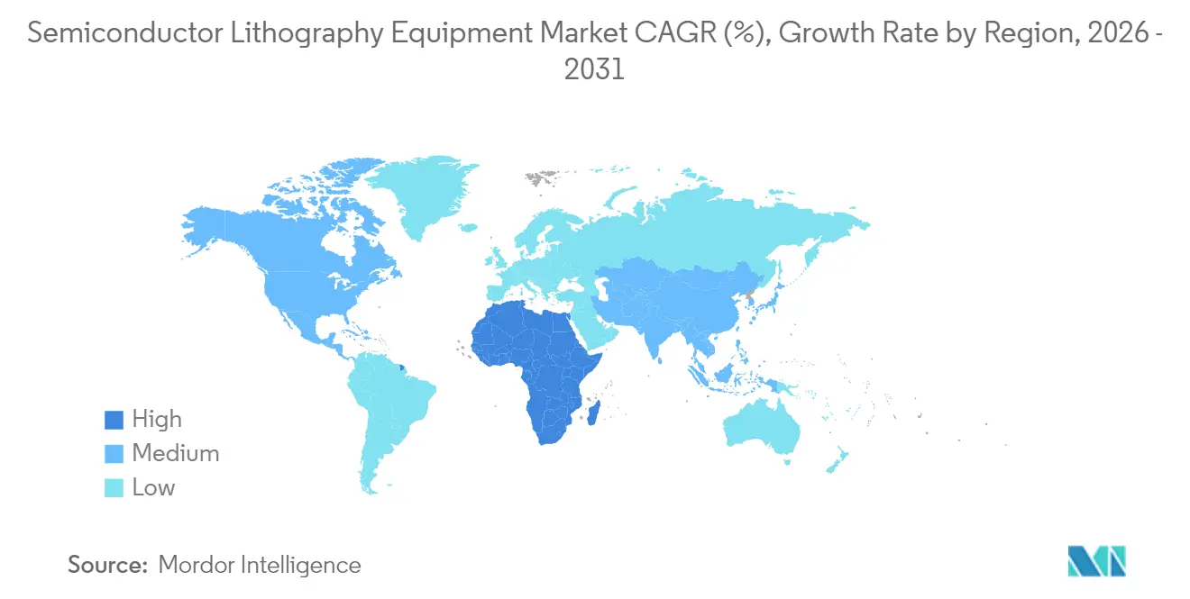 Semiconductor Lithography Equipment Market CAGR (%), Growth Rate by Region