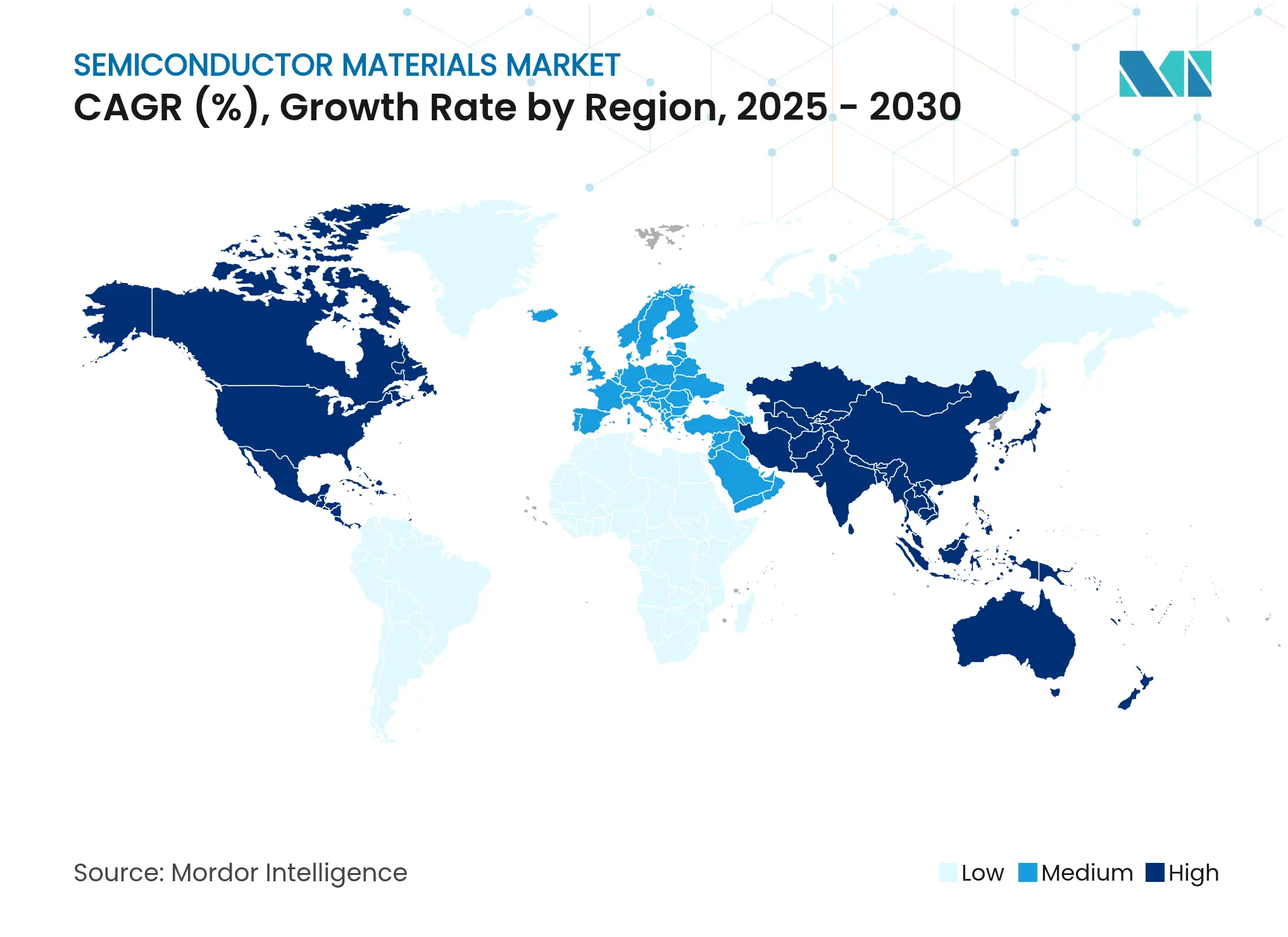Semiconductor Materials Market CAGR (%), Growth Rate by Region