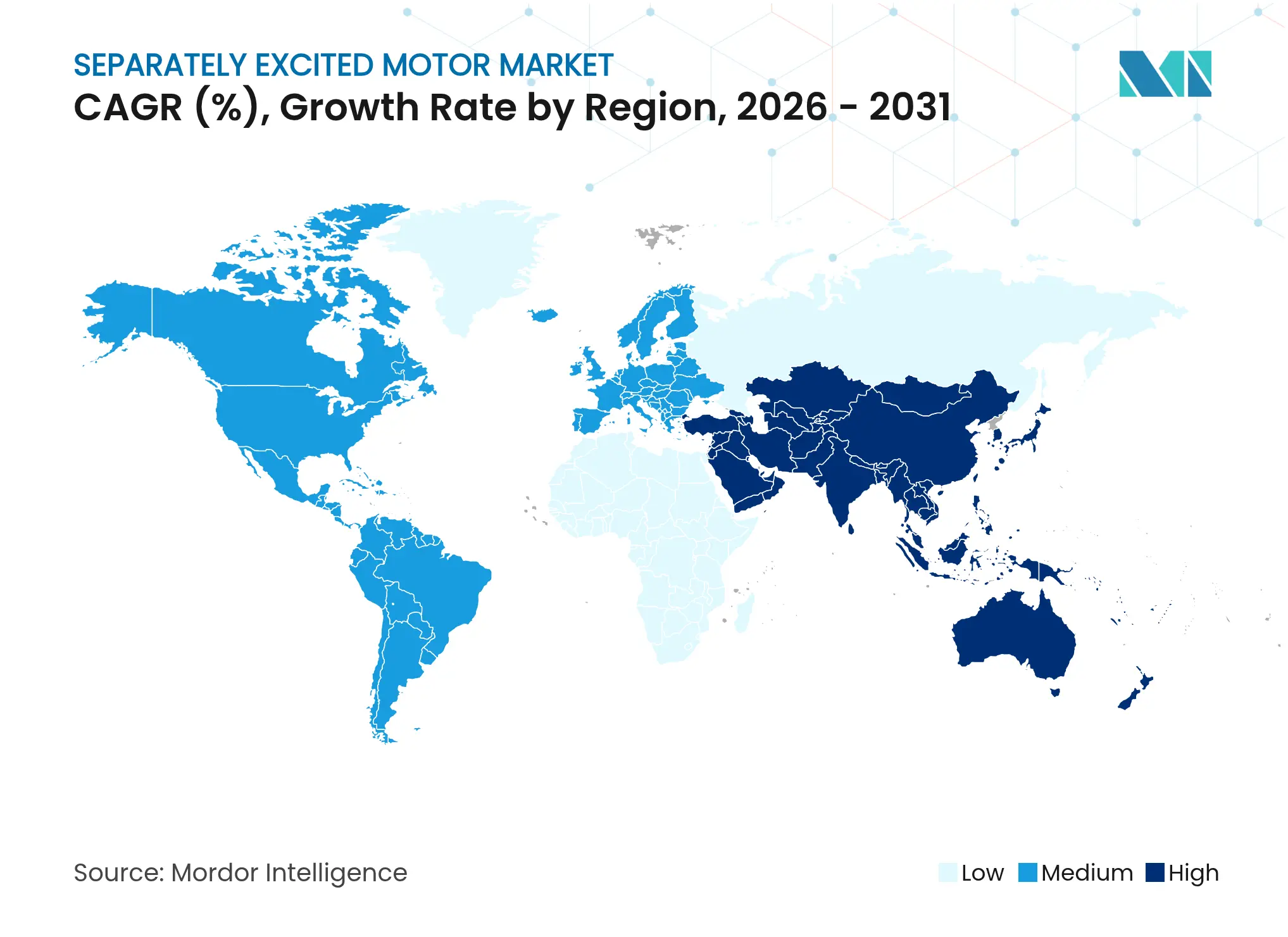 Separately Excited Motor Market CAGR (%), Growth Rate by Region