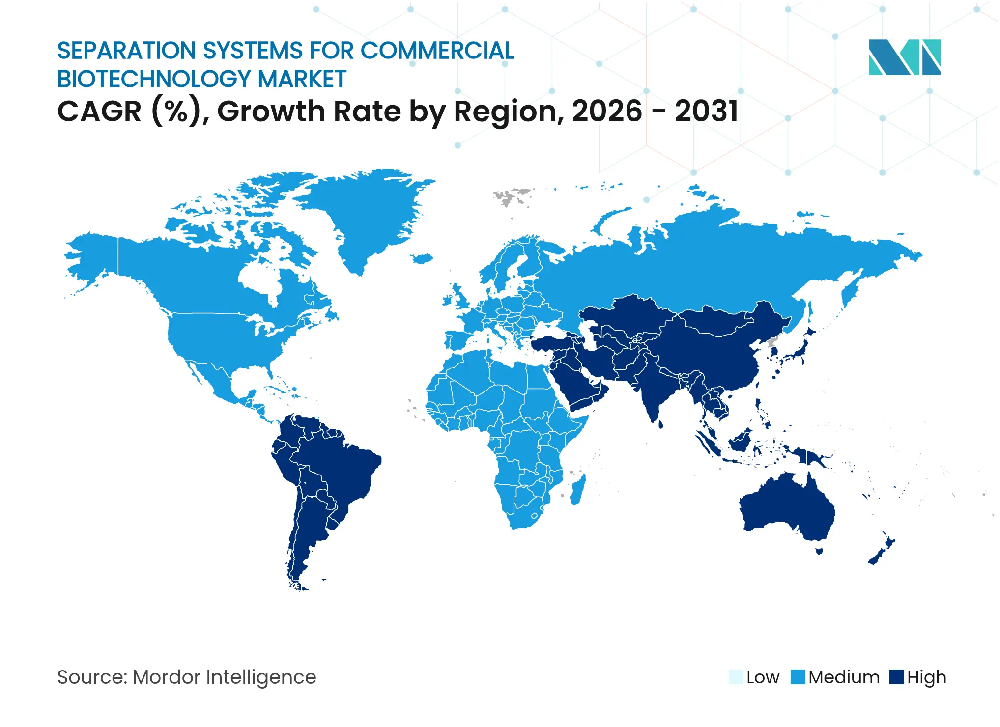 Separation Systems For Commercial Biotechnology Market CAGR (%), Growth Rate by Region