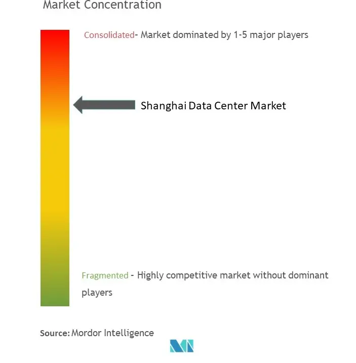 上海データセンター市場の集中度
