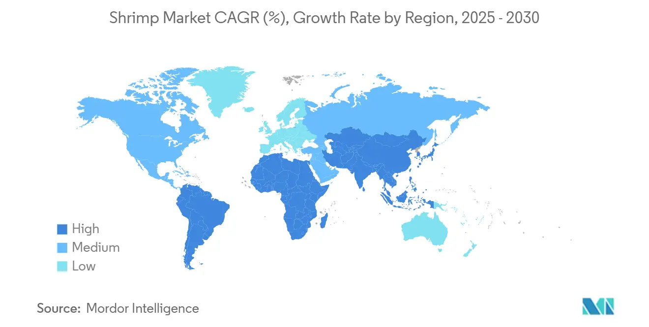 Shrimp Market CAGR (%), Growth Rate by Region
