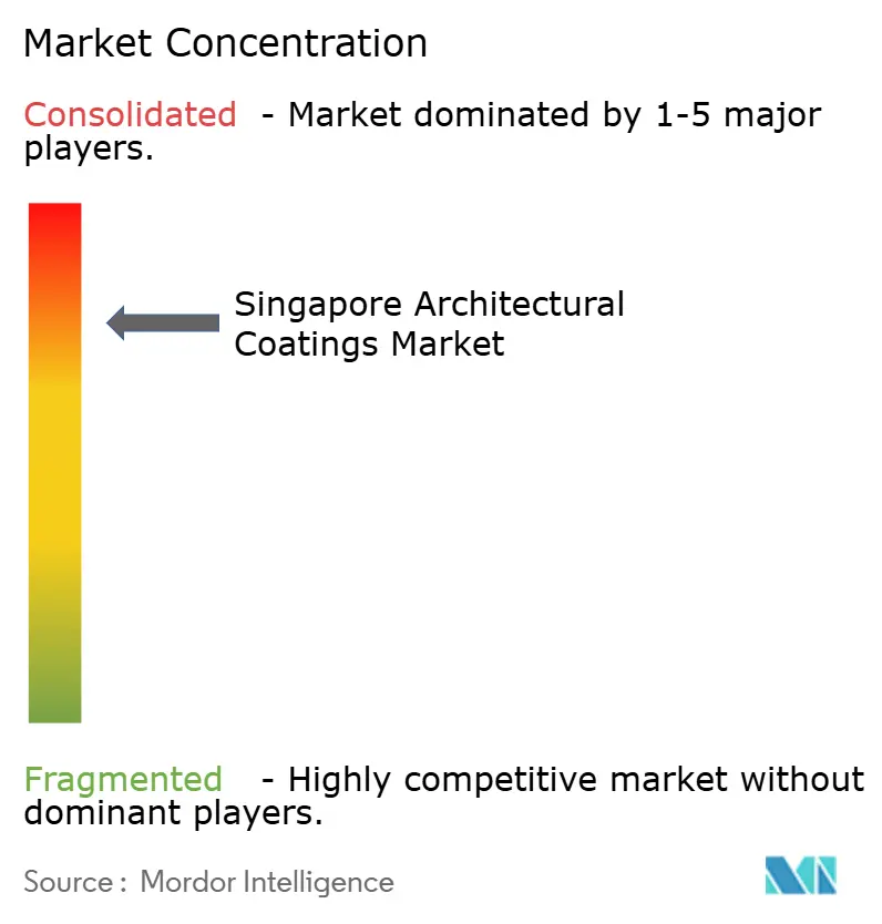 Singapore Architectural Coatings Market - Market Concentration