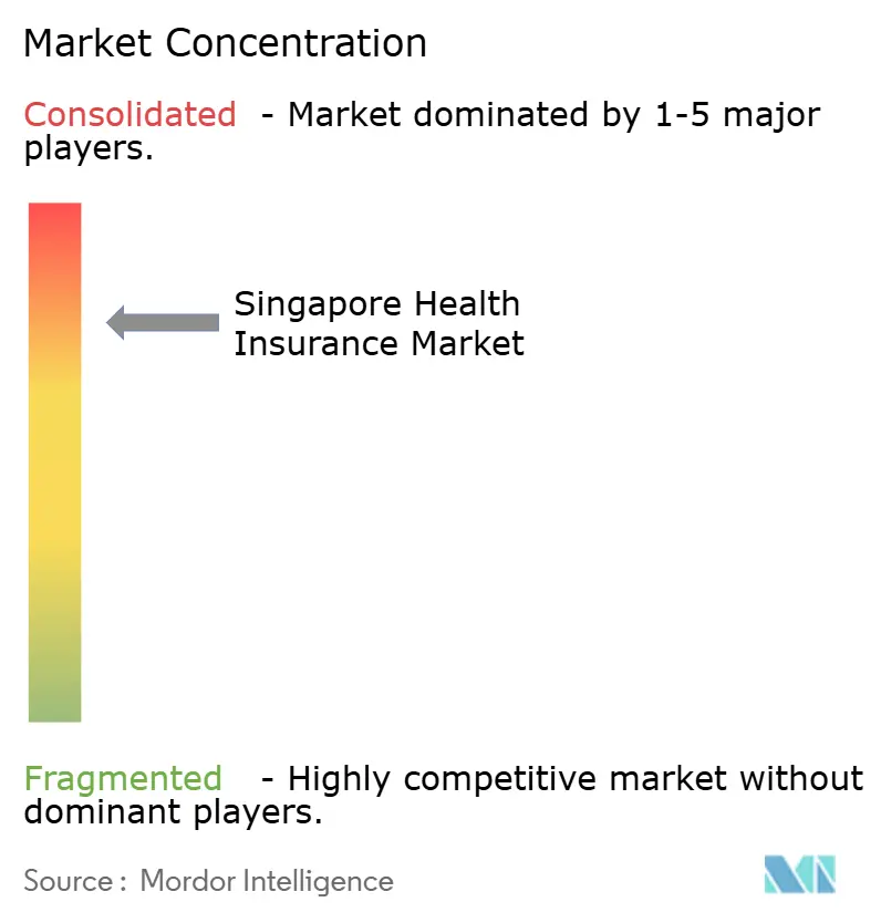 Marktkonzentration im Krankenversicherungsmarkt Singapur
