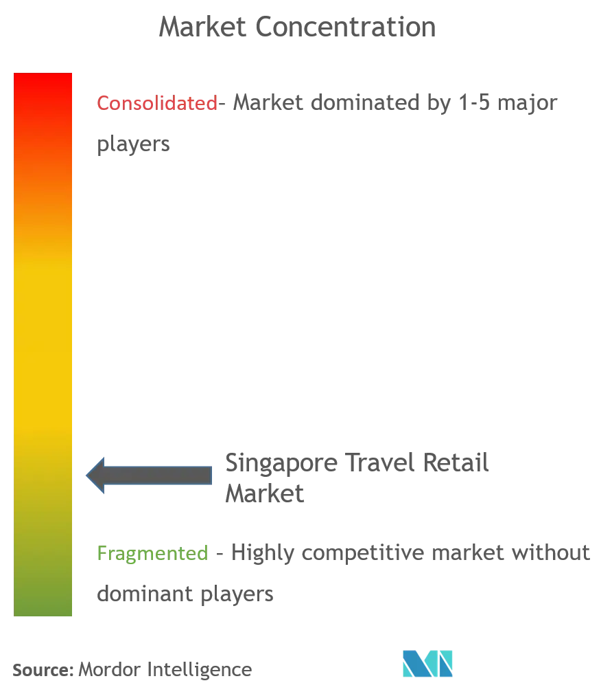 Konzentration des Reiseeinzelhandelsmarktes in Singapur